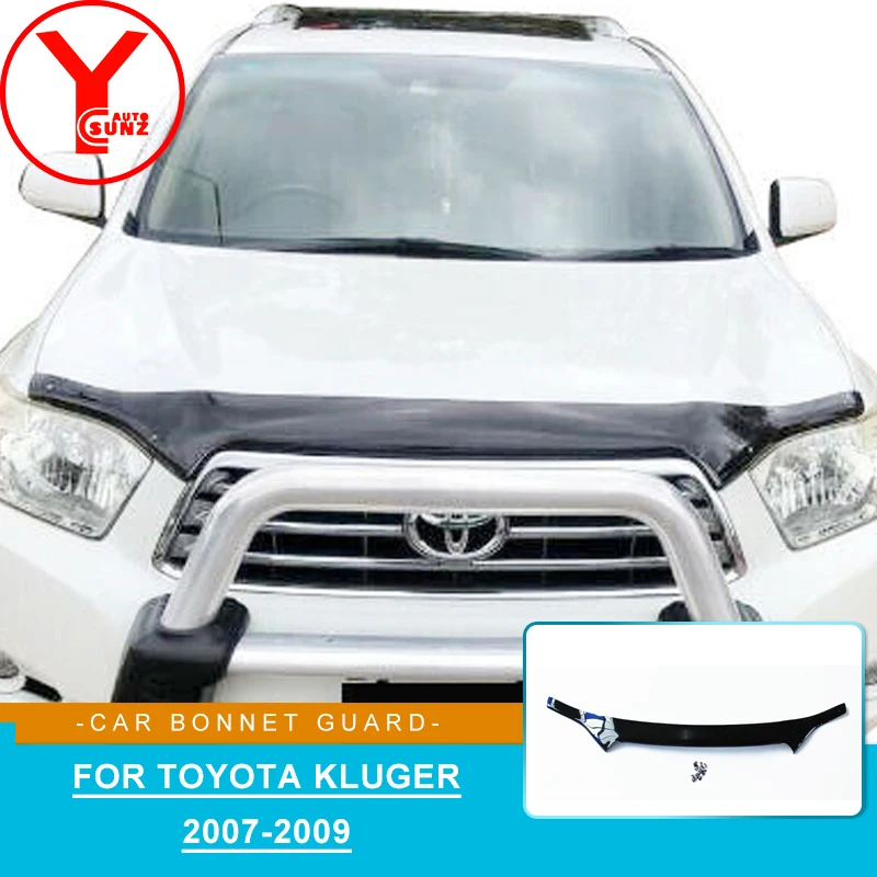 

ABS Car Bonnet Guard Scoop Hood For Toyota Kluger 2007 2008 2009 Front Bug Shield Bug Guard Moulding Cover Guard Shield YCSUNZ