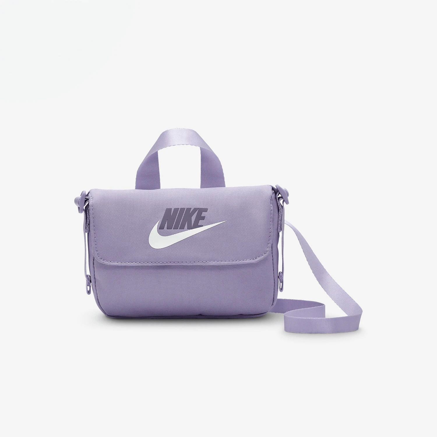 Nike Small Shoulder Bag with Adjustable Strap, Zipper Closure, Compact and Lightweight, Single Shoulder Crossbody Bag, Women's Model, Purple Fq5815-515