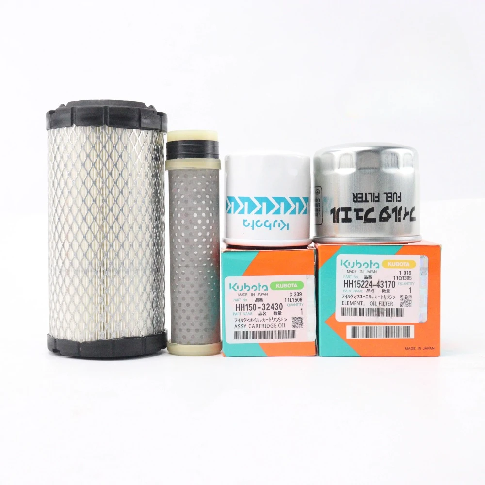 HH150-32430 HH15224-43170 Excavator Parts for Kubota U10151720-3s 25 Engine Oil Diesel Air Hydraulic Filter