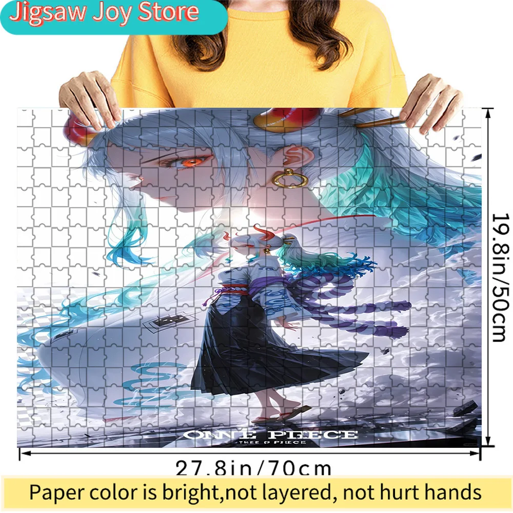 

Коллекционный пазл из бумаги с персонажем аниме One Piece Ямато с рогами, элегантный бумажный пазл с сценой ниндзя из Вано-Куни, развивающая игрушка