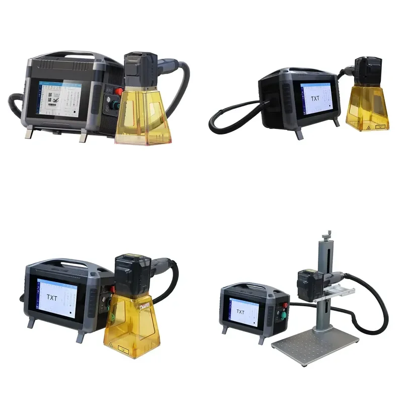 for Portable Ergonomic Metal Fiber Laser Marking Machine New Integrated Touch Screen Supports DXF BMP Format Engraving