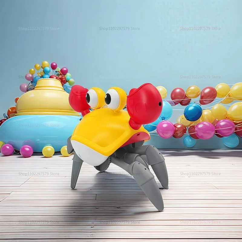 Bambini Induzione Fuga Granchio Polpo Giocattolo strisciante Per i più piccoli Animale domestico musicale elettronico Evitare gli ostacoli Divertimento Festa Giocattoli interattivi per bambini
