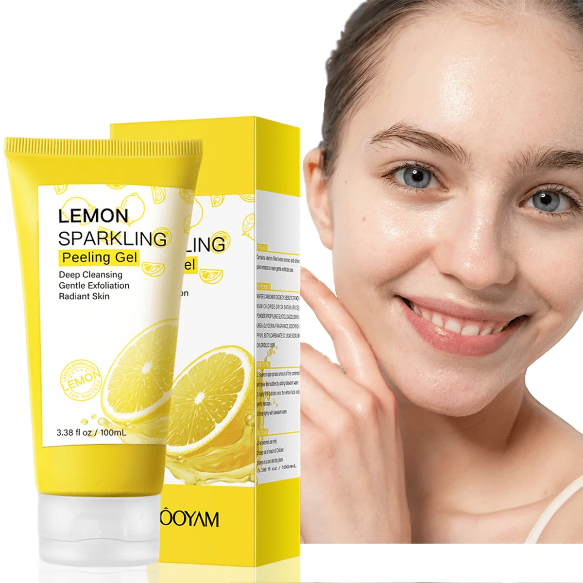 جل تقشير الليمون، مقشر الوجه، التنظيف العميق، التقشير اللطيف، الترطيب، تعزيز عملية التمثيل الغذائي في الجلد.