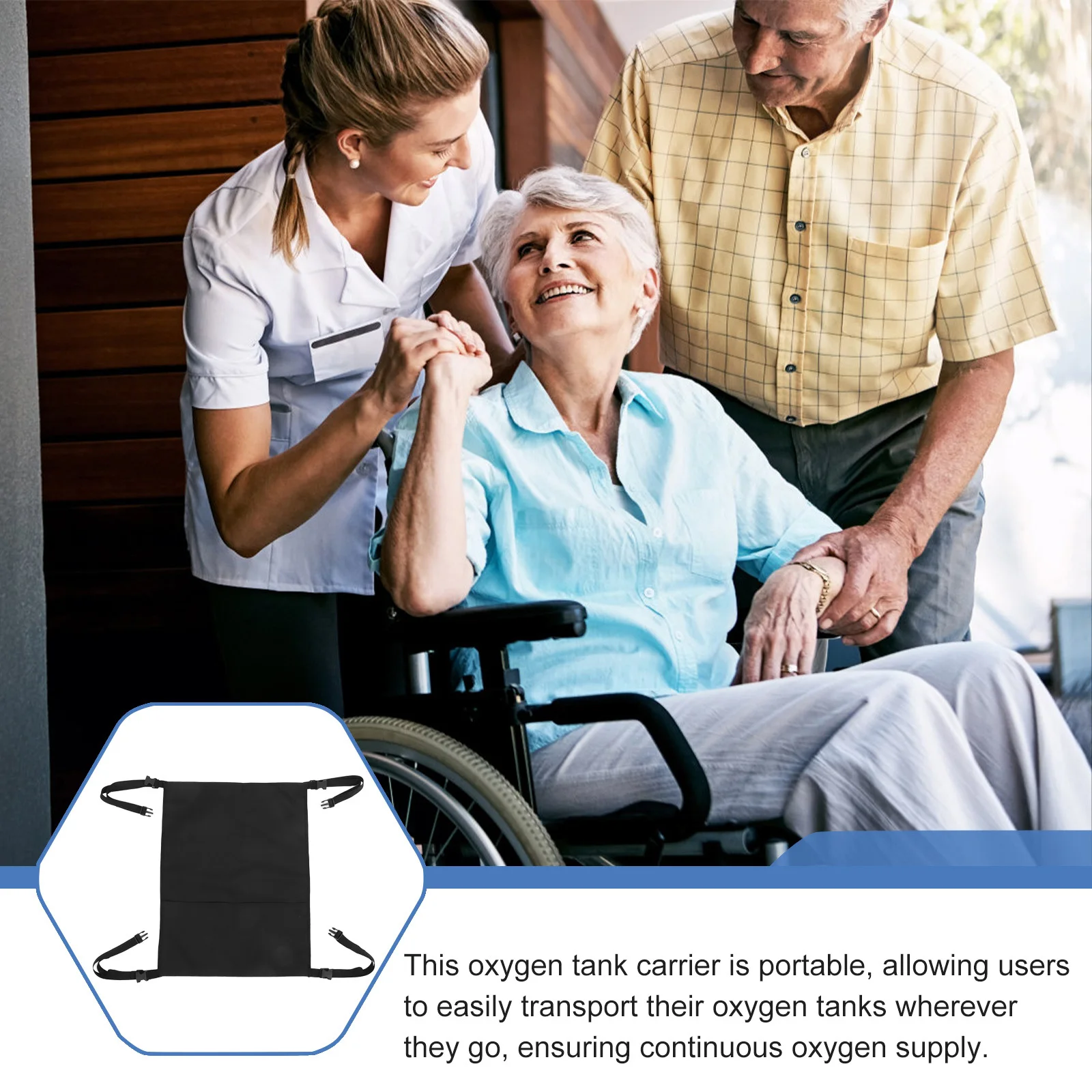 المزدوج حامل الأكسجين الأكسجين اسطوانة حامل حقيبة قابل للتعديل حقيبة ظهر محمولة تخزين كبير كرسي متحرك اسطوانة الناقل مريحة