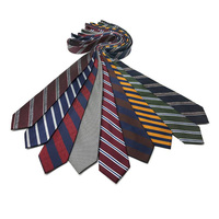 Wholesale 8CM Men's Necktie Classic Ties For Man Wedding Business Party Polyester Stripes Striped Jacquard Ascot Accessories