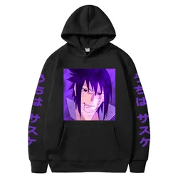 Anime NARUTO Uchiha Sasuke Gedruckt Mit Kapuze Männer Frauen Manga Hoodies Casual Lose Sweatshirt Harajuku Unisex Verbreitet Streetwear