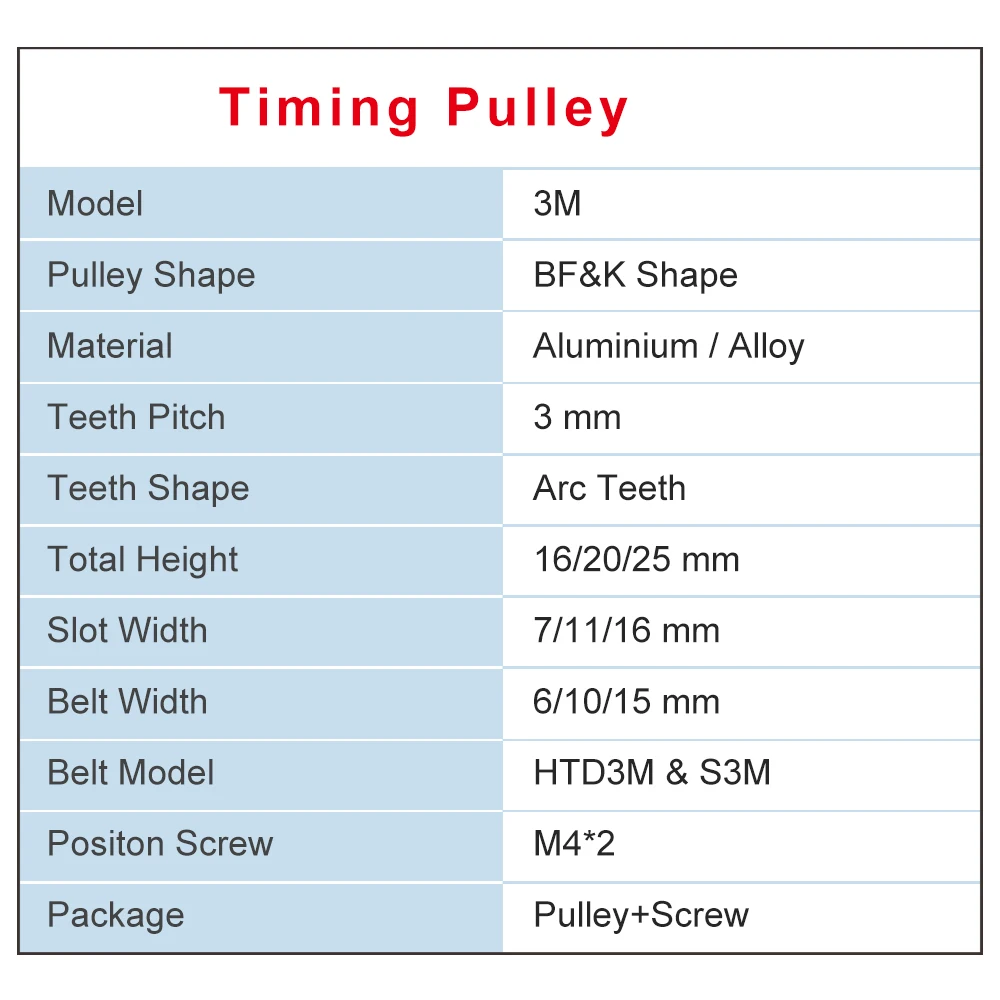 12T 14T 15T 16T 3 メートル合金プーリー円弧歯ボア 4/5/6/6.35/8 ミリメートル K 形状プーリーホイール幅 7/10/15 ミリメートルタイミングベルト