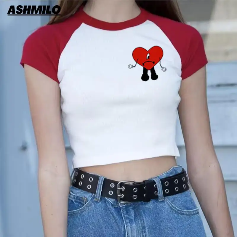 

Crop Top Bad Bunny UN VERANO SIN TI Music Album Cute Women T Shirt Harajuku Korea Y2K Aesthetic Clothes T Shirt Graphic Tees