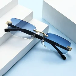 Rimless Sunglasses Rectangle Fashion Popular Women Men Shades Small Square Sun Glasses For Female Male Summer Traveling Oculos