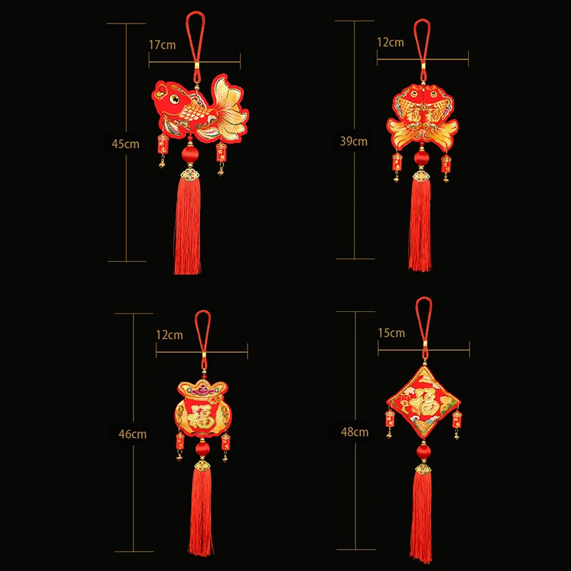 1pc Spring Festival Red Pendant Lucky Bag Lantern Small Ornaments For Living Room Chinese New Year Decoration