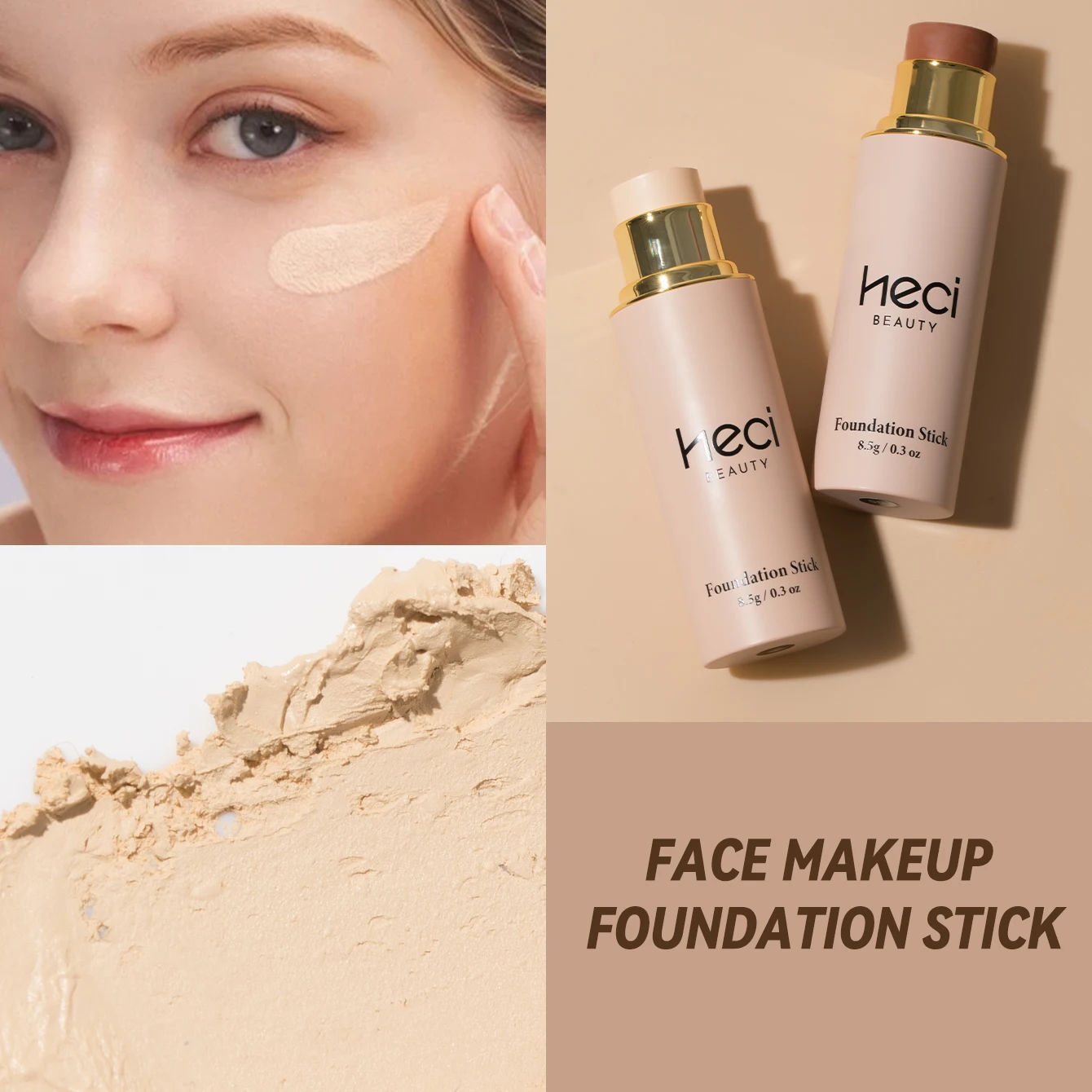 Shine-Free + Balance Foundation Stick, Multi-Use Face Makeup and Contour Stick For Natural, Matte Coverage, 1 Count