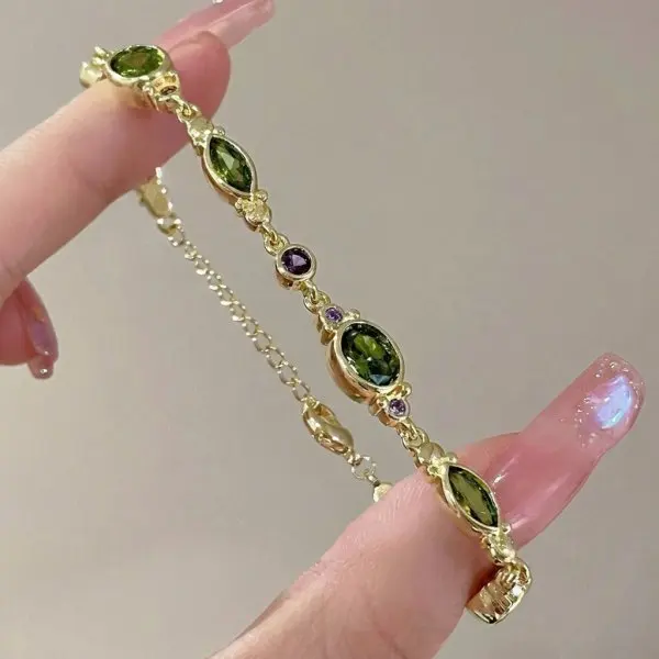 Funkelnde Kirschblüten Schmetterling Armband Damen Mode Temperament Welle Mond Blume Verstellbares Armband Hochzeit Schmuck