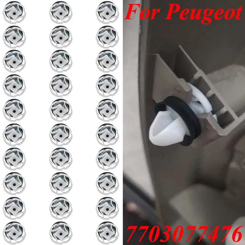 30 clips de plástico para paneles de puerta de coche, retenedores de embellecedores interiores para Citroën C4, C5, DS4, C3-XR, Peugeot 508, 3008, piezas de automóvil