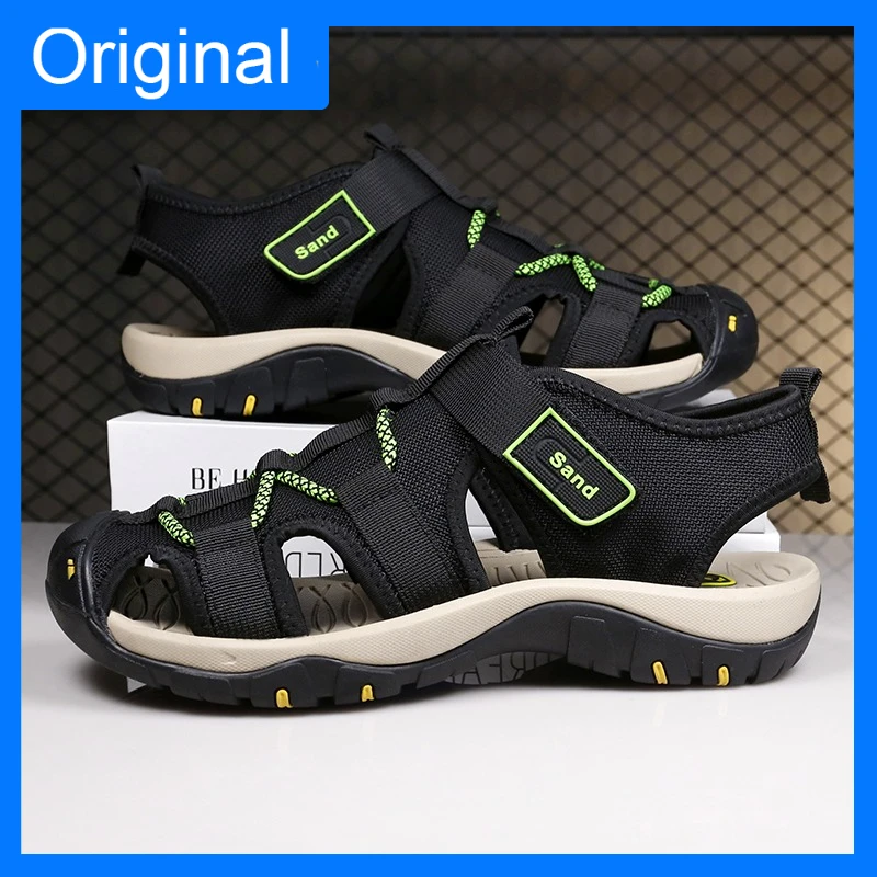 

Мужские сандалии, дышащие, летние, для активного отдыха, с противоскользящей износостойкой подошвой, повседневная обувь, легкие, для прогулок, пляжные, для ходьбы по воде