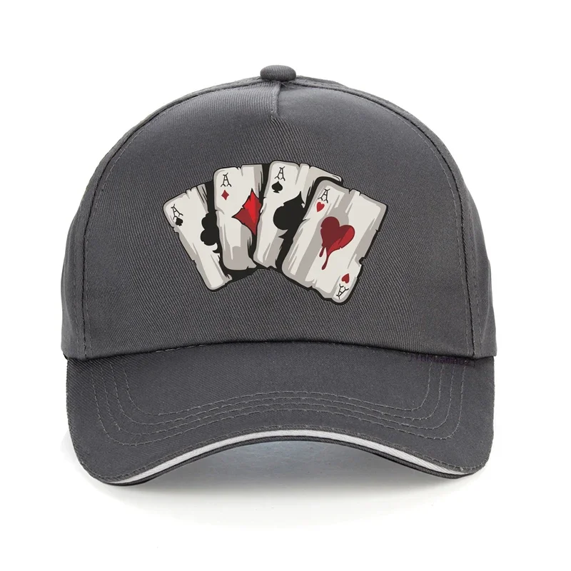 New Design Cartoon Playing Cards100%Cotton Dad Cap Old Playing Card Baseball Caps Fashion Unisex Adjustable Snapback Hat Gorras