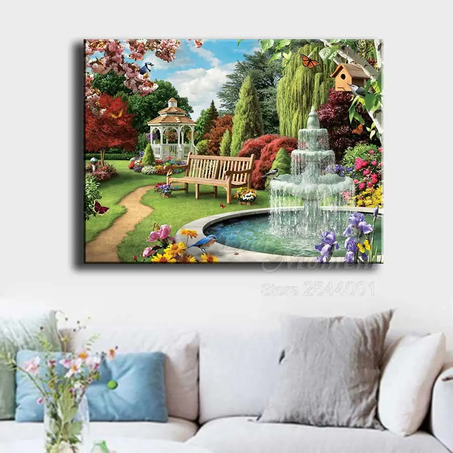 Ever Moment Diamond Painting Tree Cartoon Scenic Landscapes Full Square Resin Drill Wall Embroidery Handicraft Artwork 5L1016