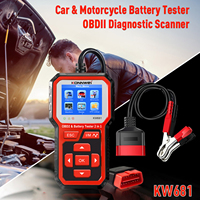 KONNWEI KW681 Car&Motrocycle Battery Tester & OBDII Diagnostic Scanner Tool 2 in 1