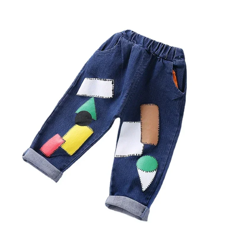 New Spring Children Fashion Clothes Kids Boys Girls Trendy Elastic Band Pants Baby Casual Clothing Infant Autumn Cotton Trousers