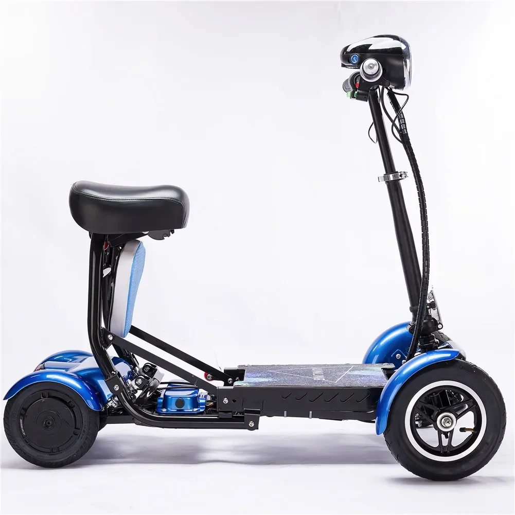 Trottinette électrique pliable en titane, améliore le régime, transformateur de voyage parfait, scooter de mobilité à 4 roues au lithium, pratique