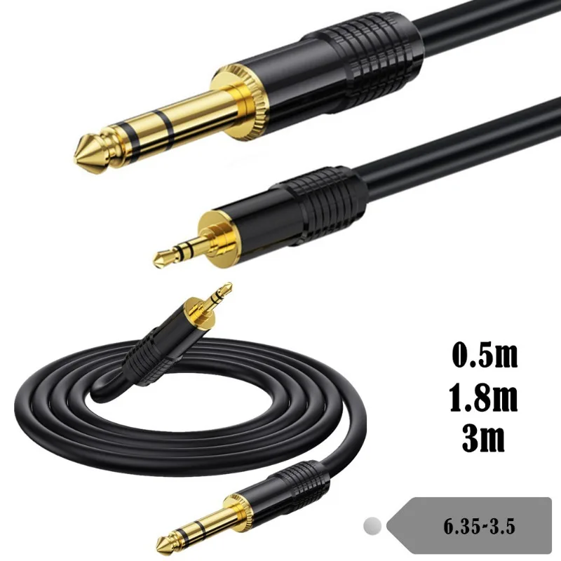 

High Quality 3.5mm Rotary 6.35mm Stereo Mixer Home Theater Equipment Amplifier Audio Cable