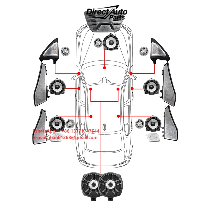 Car LED for X6 G06 Speaker Front Rear Door Glow Tweeter Luminous Night Lighting Trim Subwoofer Audio Speakers Horn Cover