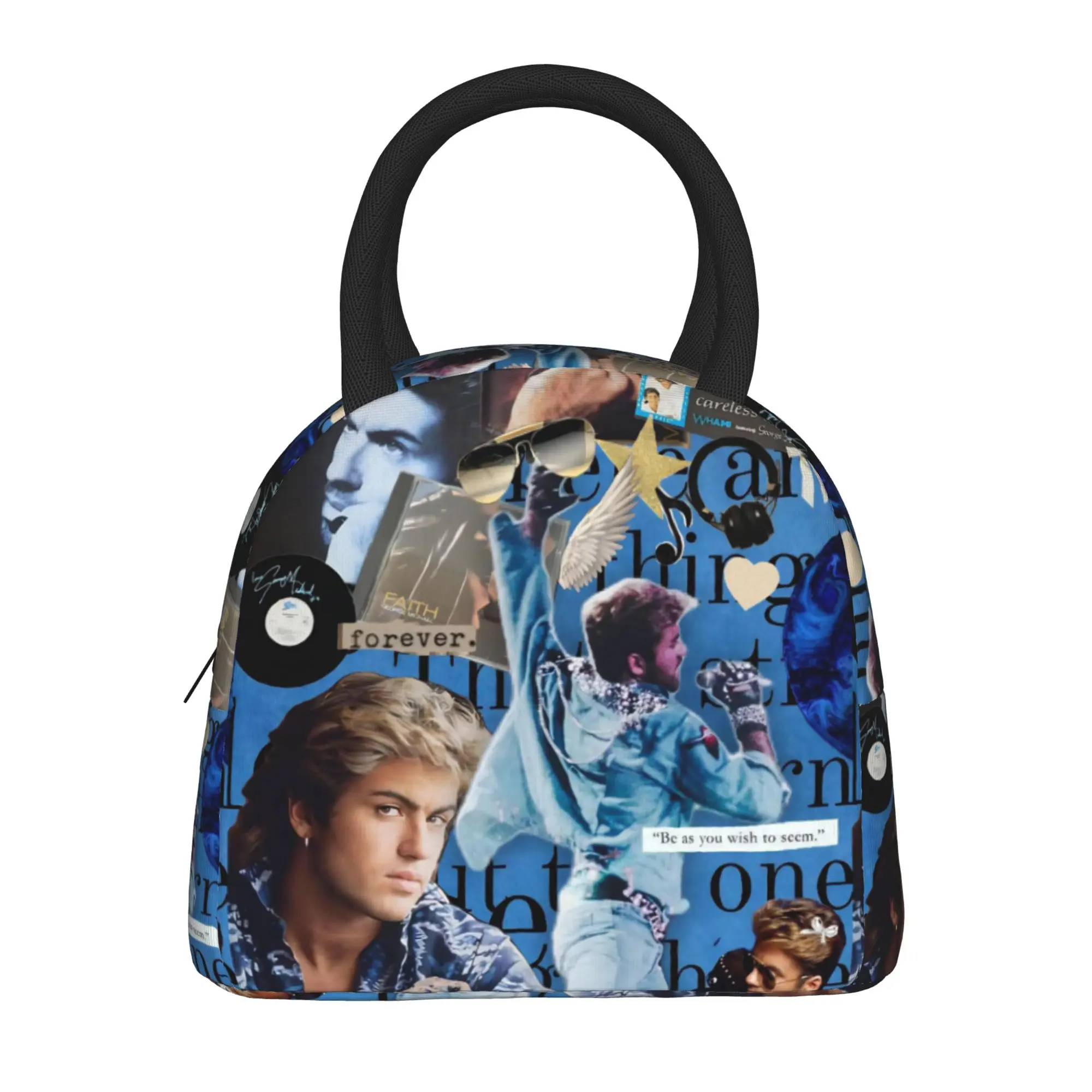 Insulated Lunch Boxes George Michael Cool Singer Accessories  Lunch Food Box Y2K Thermal Cooler Lunch Box For Office