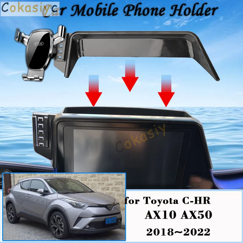 

Автомобильный держатель для Toyota мобильный телефон AX10 AX50 2018 ~ 2022 CHR, кронштейн для сотового телефона с вентиляцией, GPS, автомобильная подставка, гравитационные аксессуары