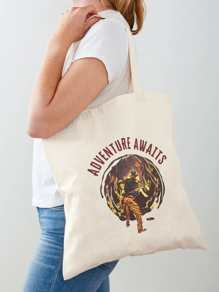 

Adventure Awaits - Indy Tote Bag Shopping bags cute pouch bag reusable shopping bag bags woman 2025