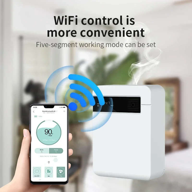 Intelligenter Aromatherapie-Diffusor, Lufterfrischer, Parfüm, elektrischer Geruch für Haushaltsgeräte, Aroma, Büro, Hotel, Duftgerät, WIFI