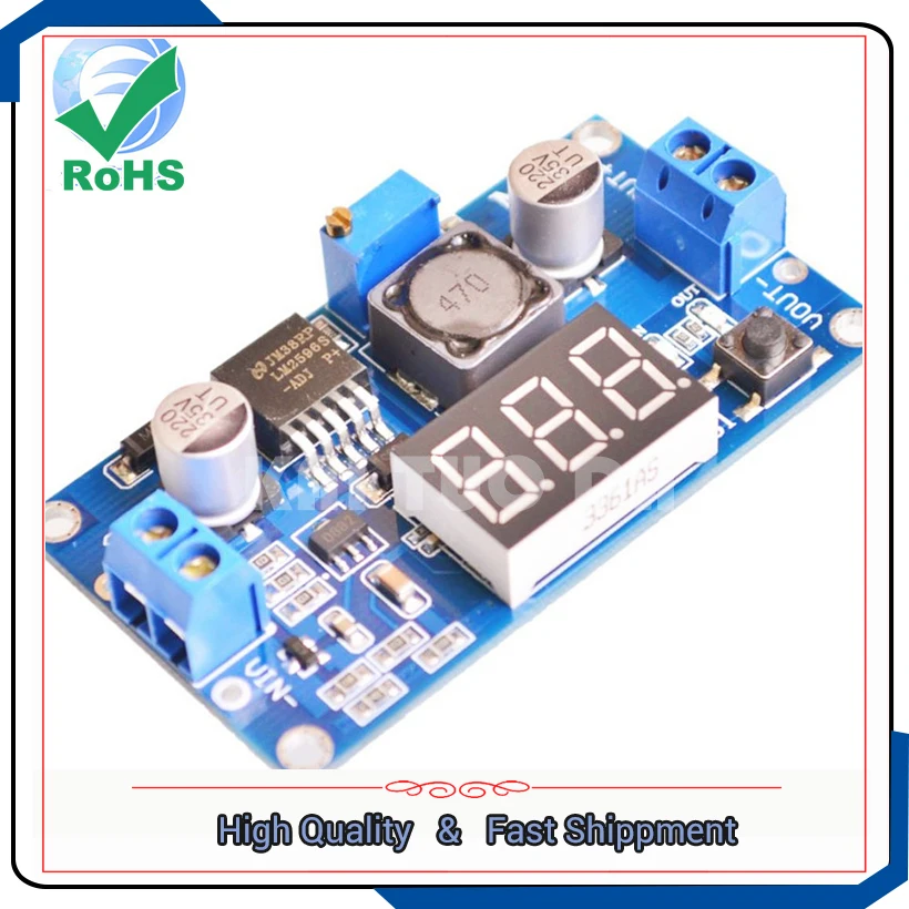 LM2596 DC-DC step-down buck Adjustable converter with Digital Voltmeter Display LM2596S Regulated Power Supply Module module