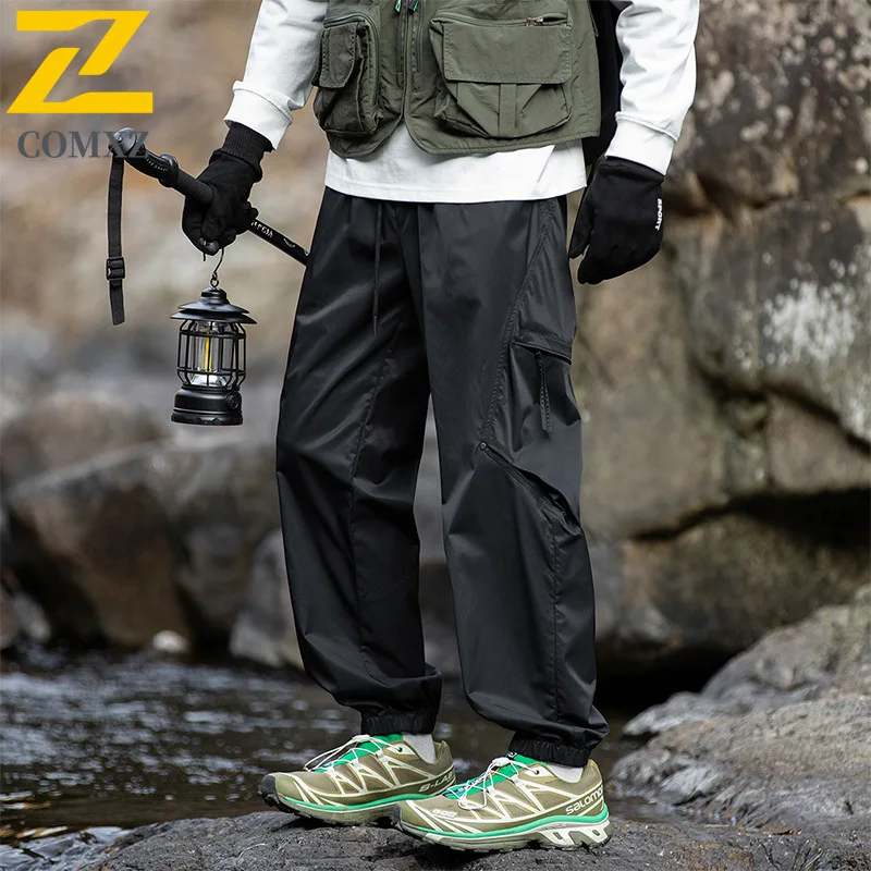 

​Men's Anti-Wrinkle Cargo Pants Spring Waterproof Outdoor Hiking Camping Tactical Windproof Fishing Mountaineering Trousers​