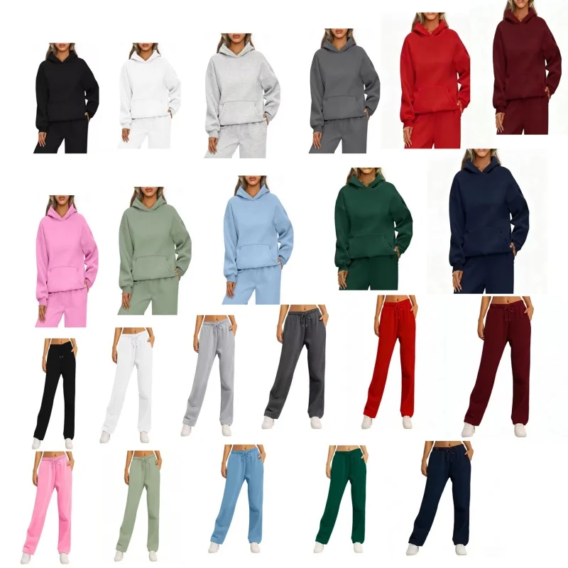 2026 Herbst Winter Damen Hoodies Sportoberteile Weite Hosen Sweatshirts Mode Lässiger Pullover Frei Kombinierbar Damen Hoodies