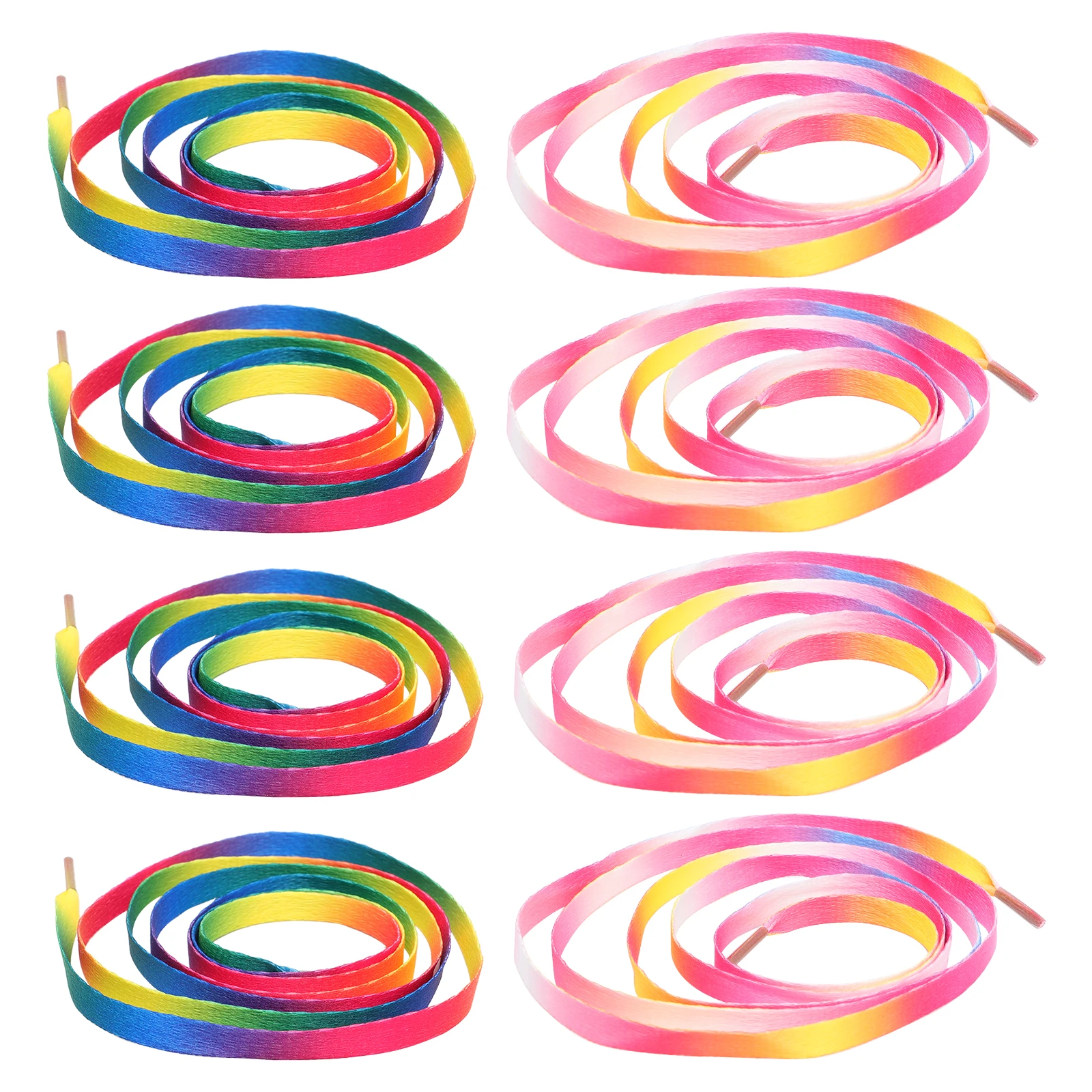 

20pcs Colorful Gradient Shoelaces for Trainers Shoes Straps Replacement Practical Accessories
