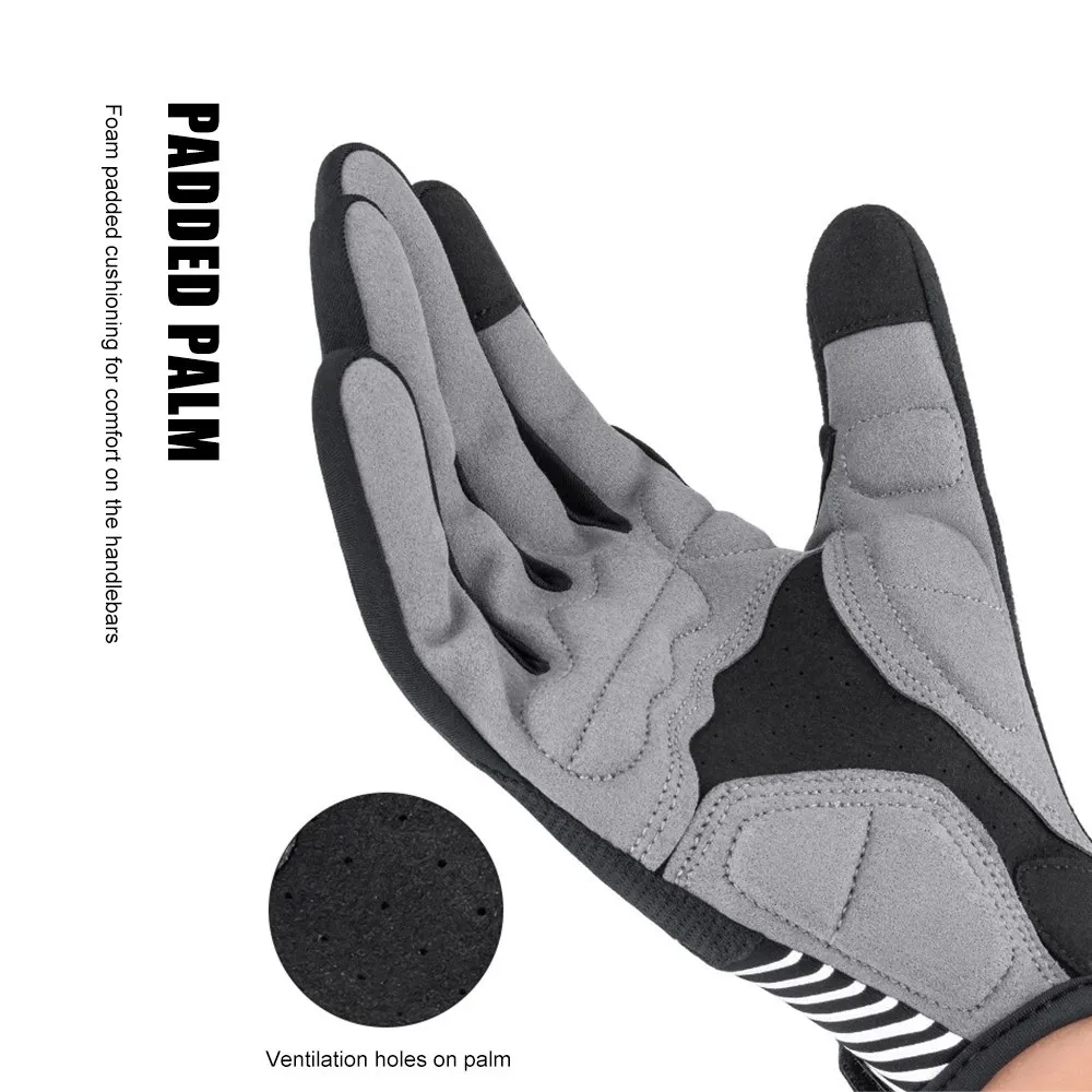 GIYO NEW Style Cycling Gloves Autumn Winter Warm Windproof Non-slip Full Finger Shock-Absorbing Touch Screen Bike Parts