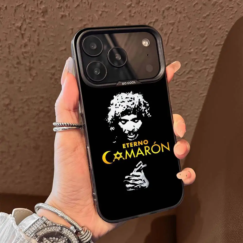 حافظة هاتف C-Camaron De La Isla لهاتف iPhone 17,16,15,14,13,12,11,Pro,Max,Plus,E,Air,Mini أسود رمادي IMD #4