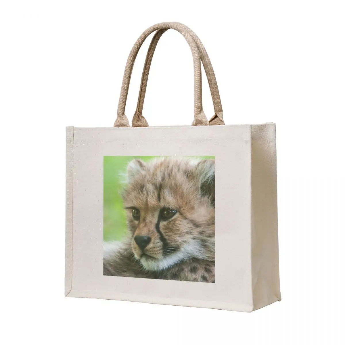 

Cheetah Cub Tote Bag shopper bag woman bags woman 2025 Canvas bag foldable reusable