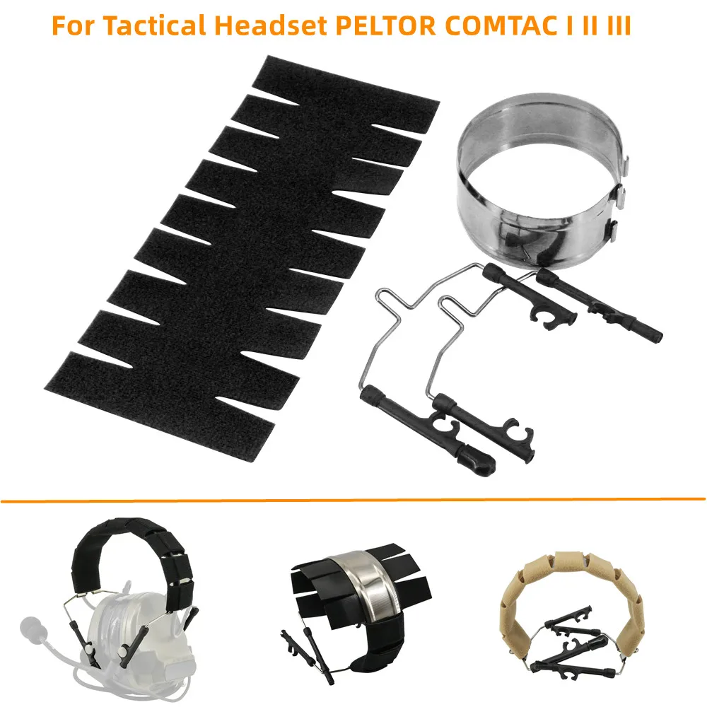 

Tactcial Shooting Headphones Headband Head hoop bracket For Peltor Comtac I II III Tactical Headset Accessorie Headband Kit