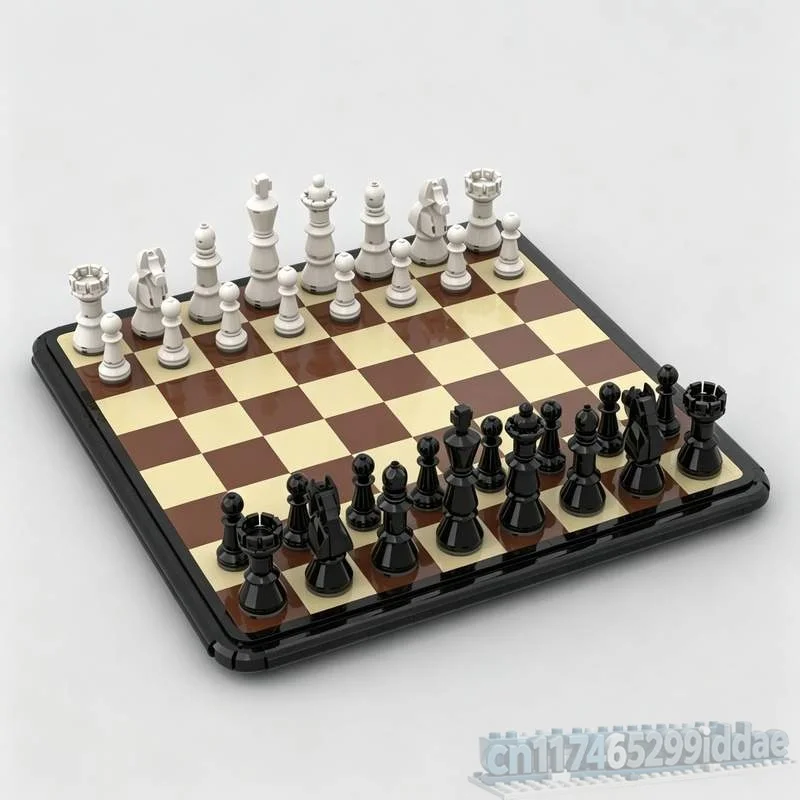 1787PCS Big Chess Game MOC Creative Building Block Strategy Board Game Model DIY Assembly Puzzle Educational Toy Gift Collection