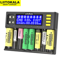 LiitoKala Lii-S8 Lii-600 Lii-S6 Lii-PD4 18650 Charger LCD Display Universal Smart Charger for 26650 18650 21700 18500 AA AAA