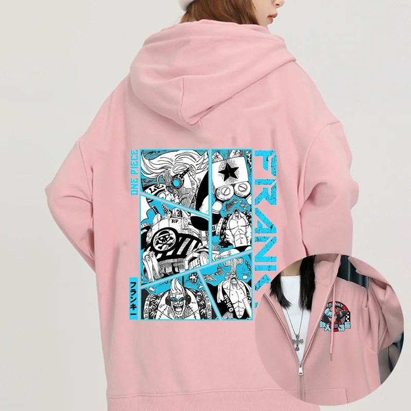 Anime ONE PIECE Hoodies FRANKY casual men's and women's role-playing clothing autumn and winter street Hoodies 