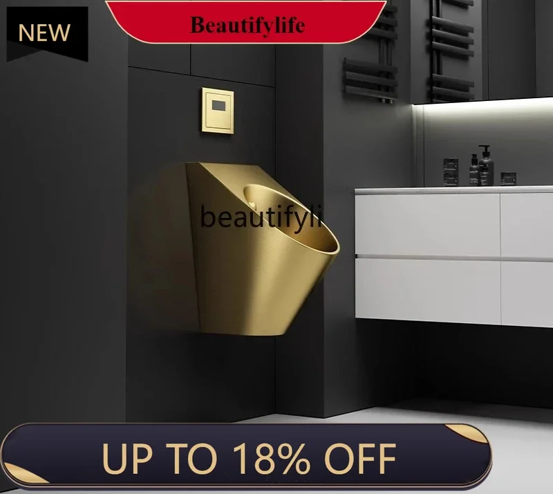 

Z189 Stainle steel urinal wall-mounted bar toilet flush sensor urinal wall-mounted standing urinal