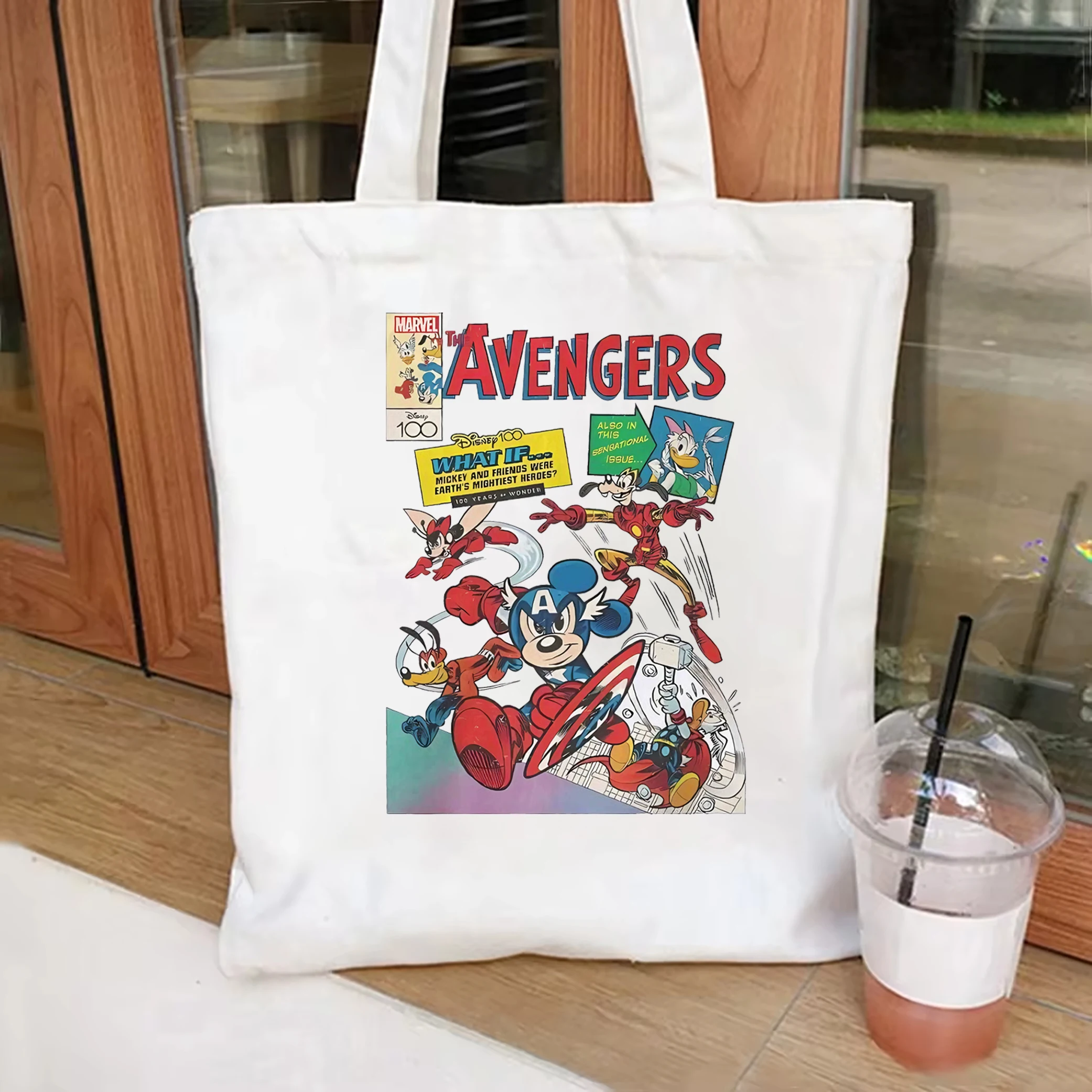 Disney Mickey Mouse FriendsN Marvel Torba płócienna Magic Kingdom Disneyland Rodzina Wakacje Prezent świąteczny Avengers Komiks