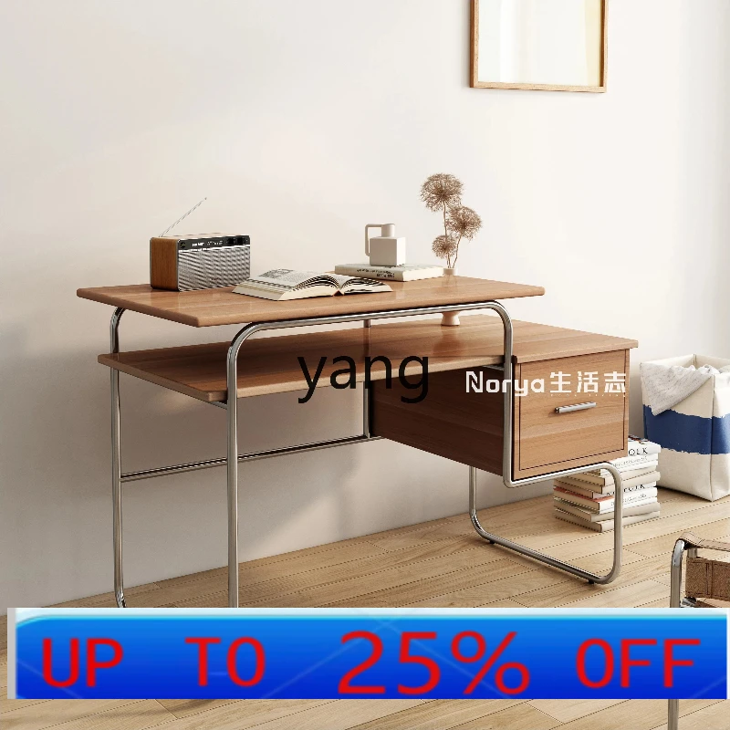 

LH Modern Minimalist Stainless Steel Desk Computer Desk Small Unit Work Desk