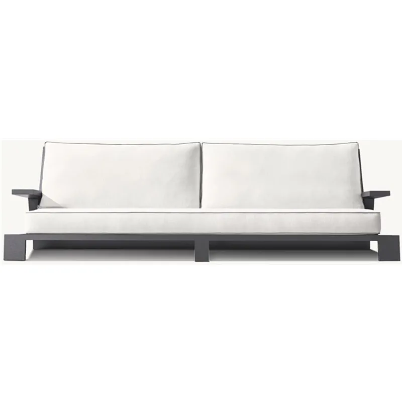 

Classic Simple Aluminum 96" Sofa Garden Outdoor Lounge Hotel Furniture Modern