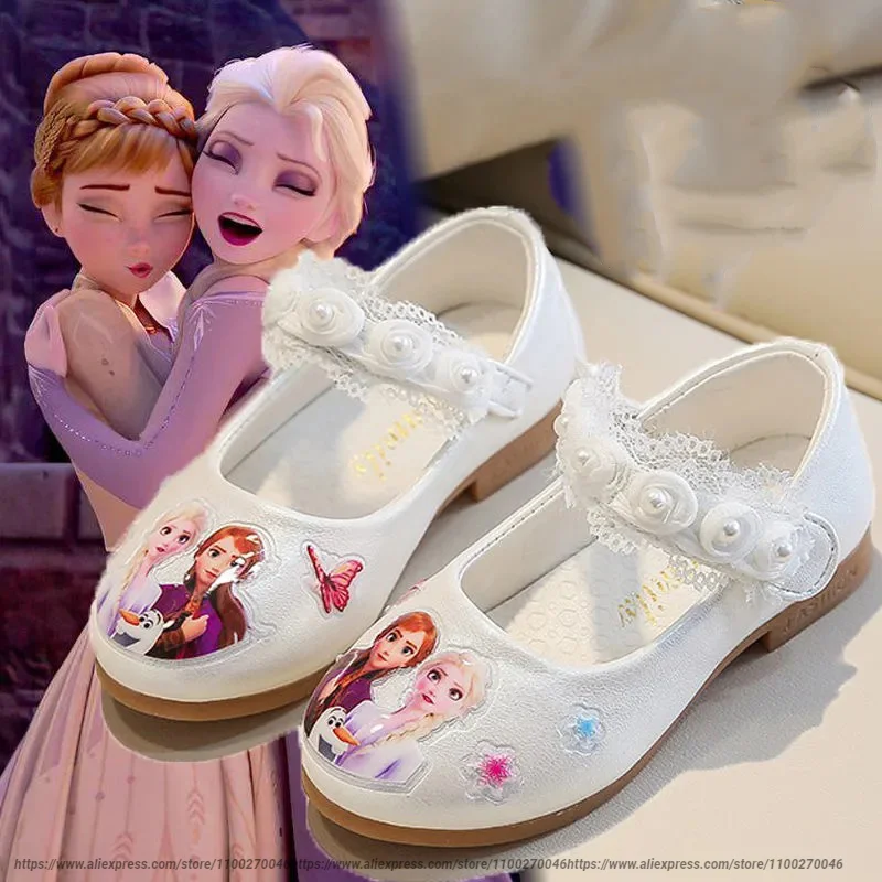 Disney Children Frozen Princess Sophia Girl Casual non-slip Soft Bottom Shoes Flats Kids New Casual Shoes Wedding Party Sandall