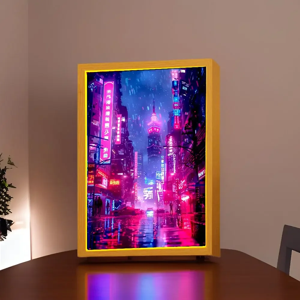 

Beautiful City Changsha Light Painting Photo Frame Led Night Light Bedroom Decorate Lamps Bedside Table Moon Lamp Birthday Gifts