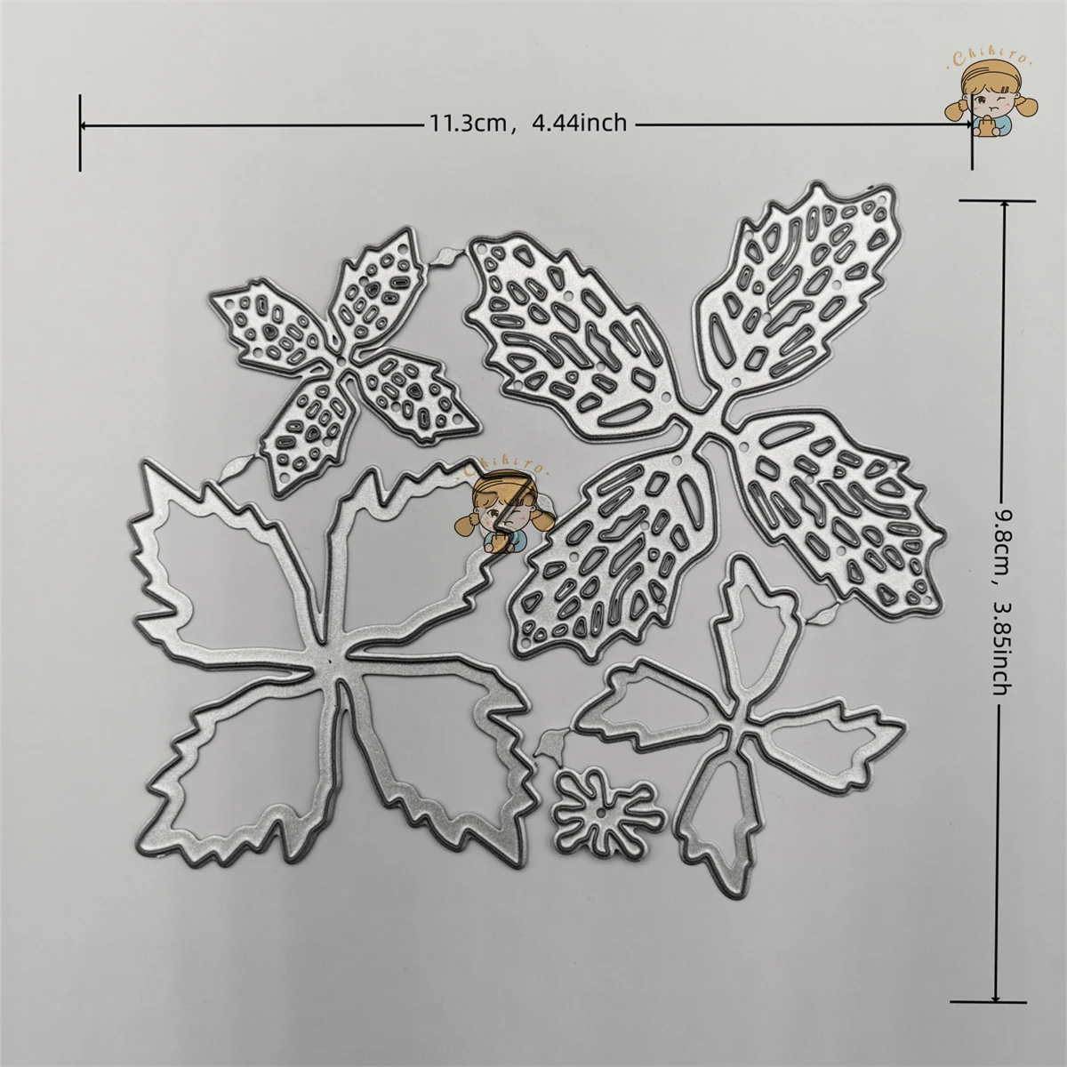 Poinsettia Metal Cutting Dies Stencil Scrapbooking Embossing  New Christmas Craft Stamps And Dies