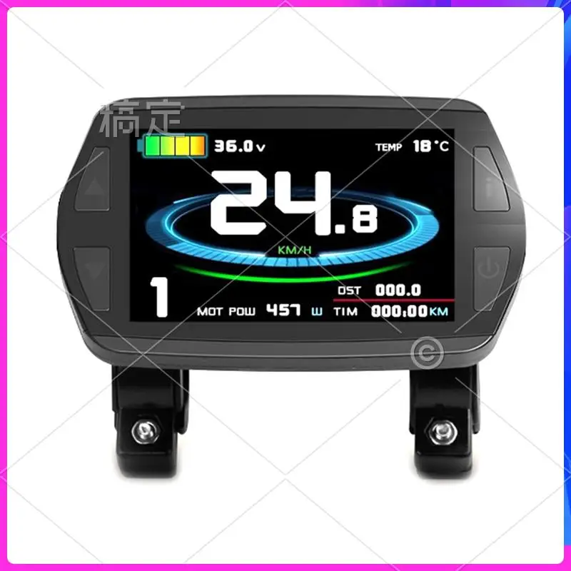 

ABT-Electric Bicycle 24V/36V/48V KT-LCD8YU Color Light Sensing Display Meter For Ebike Accessor Waterproof Plug