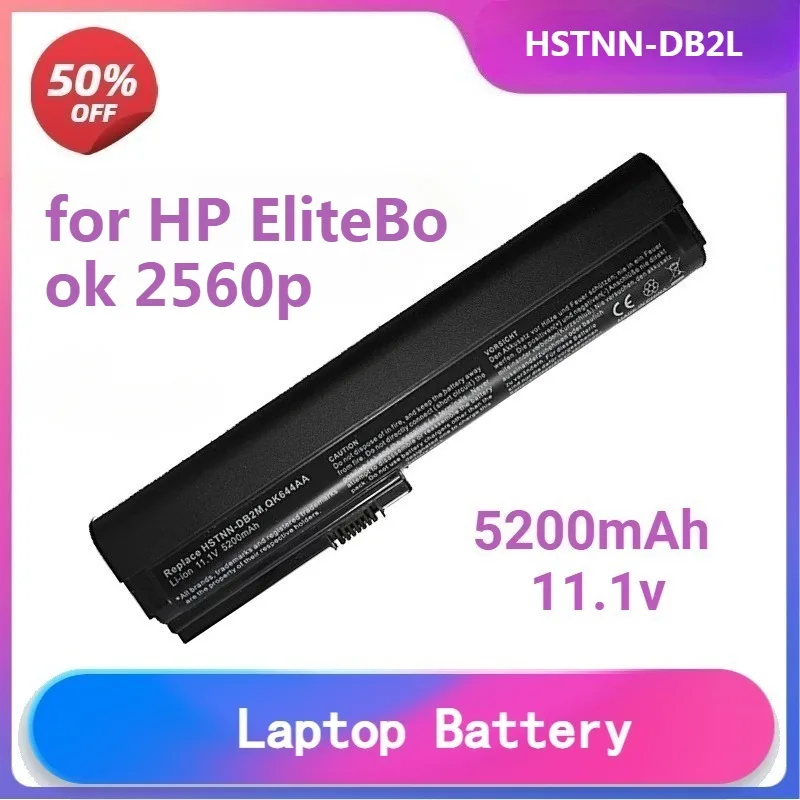 

HSTNN-DB2L Laptop Battery for HP EliteBook 2560p 2560p 2570p HSTNN-I92C HSTNN-UB2K QK644AA QK645AA SX06 SX06XL HSTNN-DB2
