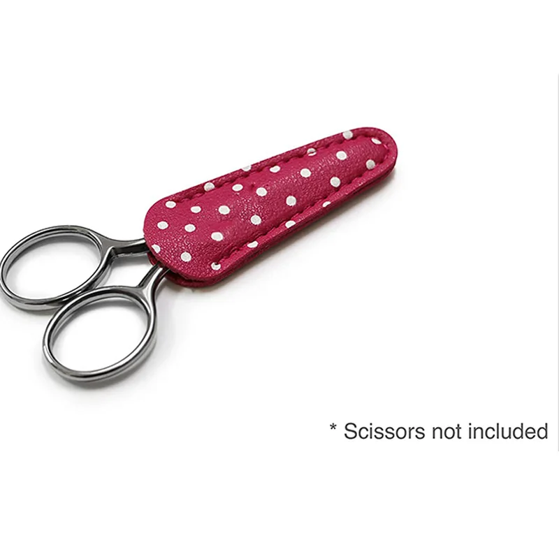 AD13-Scissors Sheath Safety Leather Scissors Cover Protector Sewing Scissor Sheath(3-Piece)